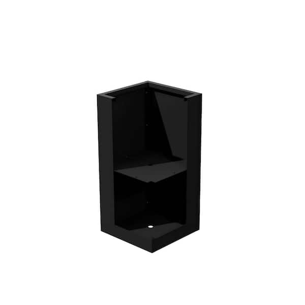 26 in. H x 13 in. W Black Outdoor Metal Planter Pot with Drainage Hole Large Tall Planters for Patio & Indoor Use