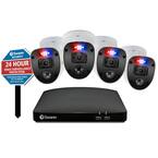 8-Channel 1080p 1TB DVR Security Camera System with 4 Wired Enforcer Bullet Cameras and Yard Stake