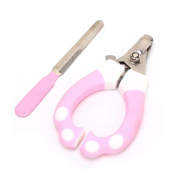 Wellco Pet Nail Clipper Nail Trimmers Claw Scissors for Cats, Dogs, Rabbits and Small Animals, Pink, Small