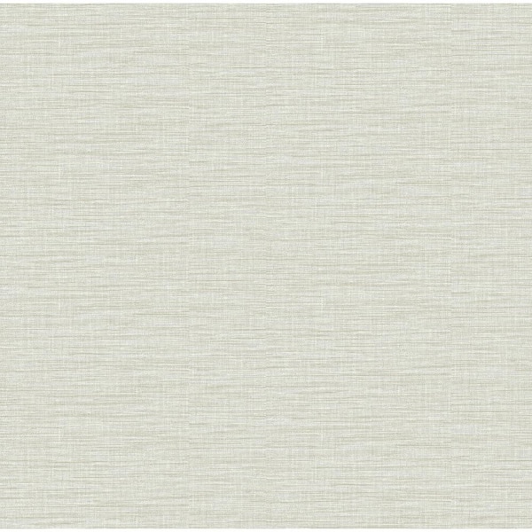 A-Street Prints Lela Silver Faux Linen Wallpaper Border Sample