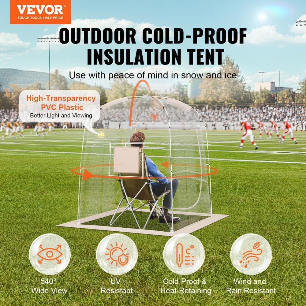 Solo White PVC Camping Bubble Tent with Carry Bag