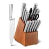 Bunpeony 15-Piece Stainless Steel Knife Block Set ZMCT141-9 - The Home Depot