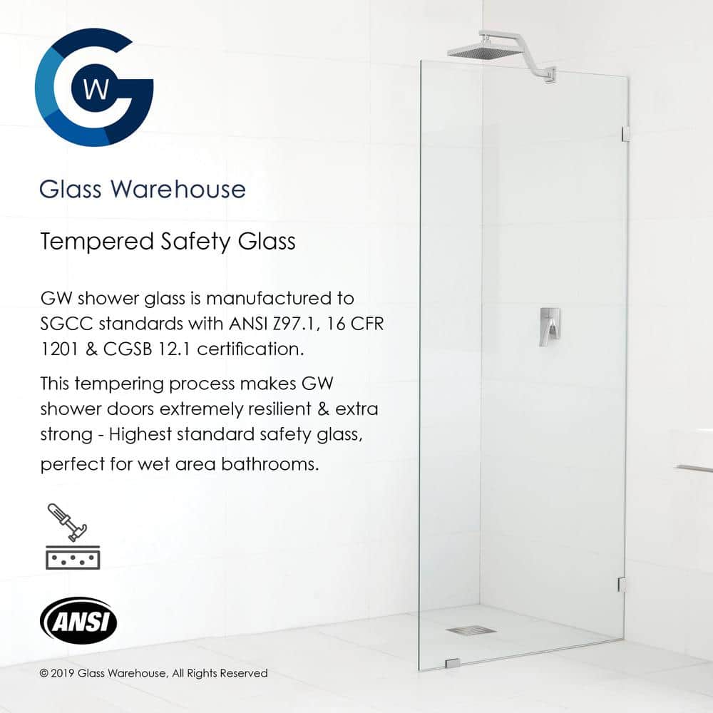 78" Frameless Clear Glass Shower Enclosure with Bronze Fittings