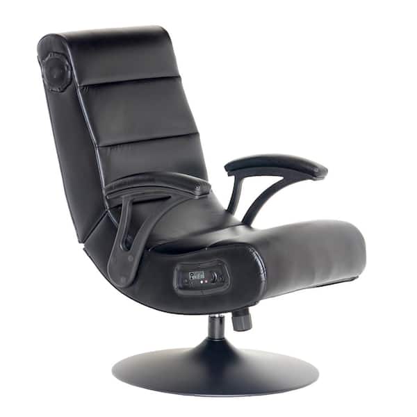 X Rocker Eclipse 2 1 Bluetooth Black Audio Pedestal Gaming Chair With Fixed Arms 5151001 The Home Depot