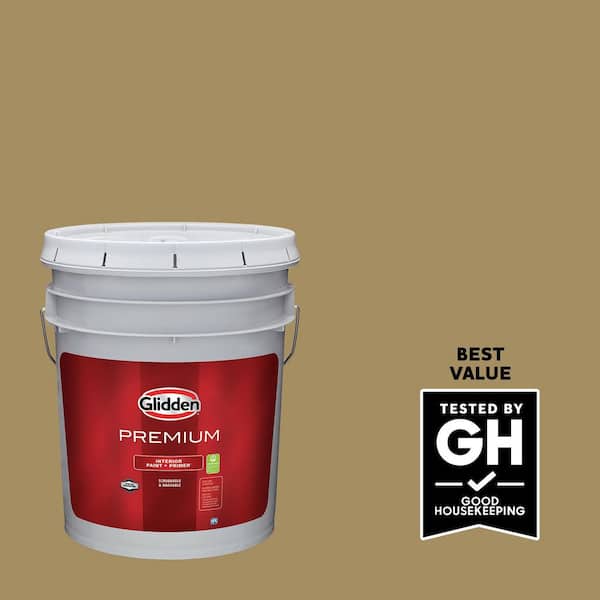 Glidden Premium 5 gal. PPG1103-5 Rattan Satin Interior Latex Paint