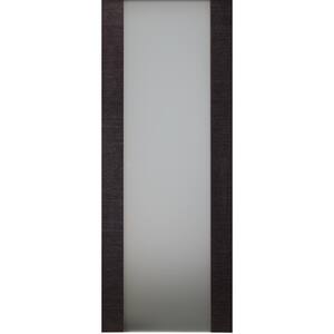 Alba 36 x 96 No Bore Solid Composite Core 4-Lite Glass Gray Oak Finished Wood Composite Interior Door Slab