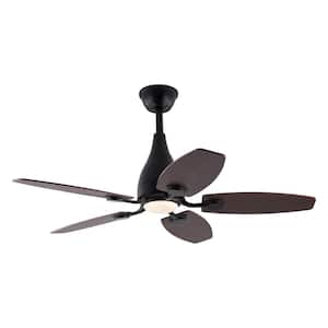 42 in. Indoor Black Modern 6-Speed Ceiling Fan with 3-Color Integrated LED, Reversible Motor and Remote