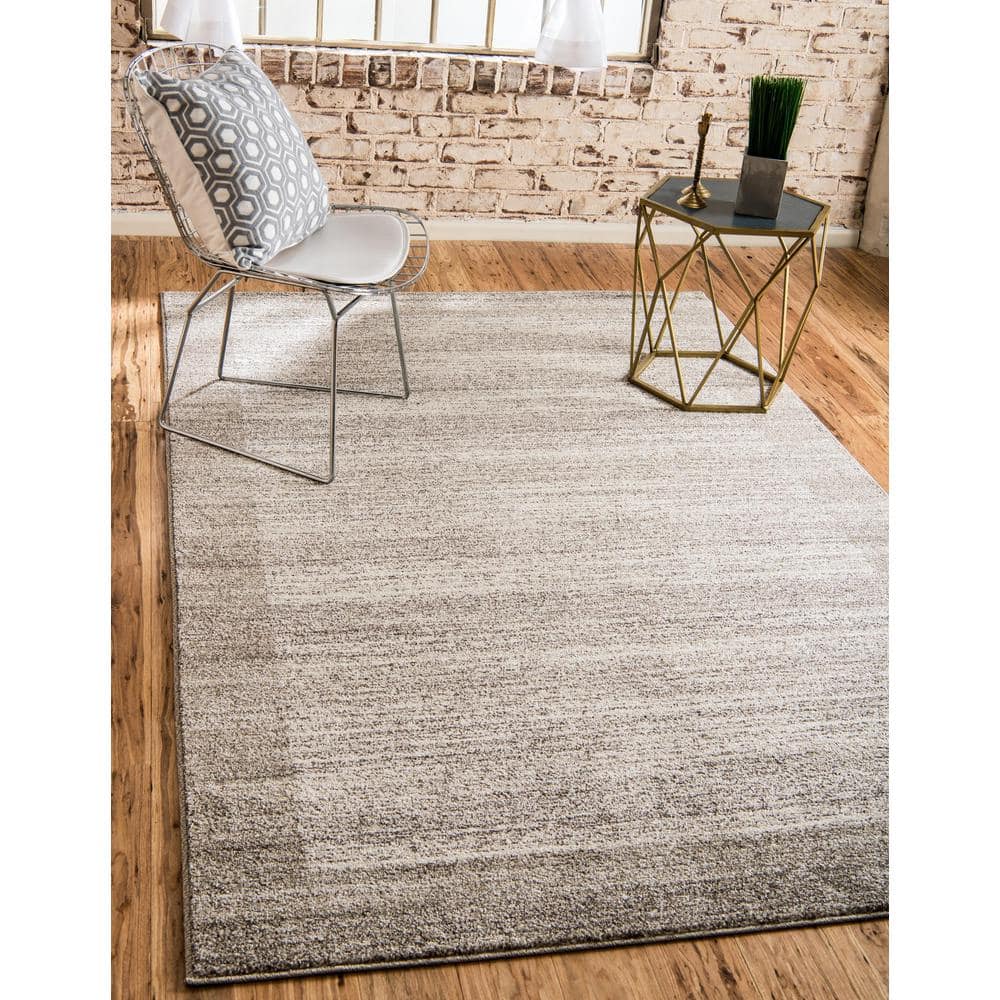 Beige Tufted Reversible Rectangular Stain-Resistant Rug, 2x3 ft