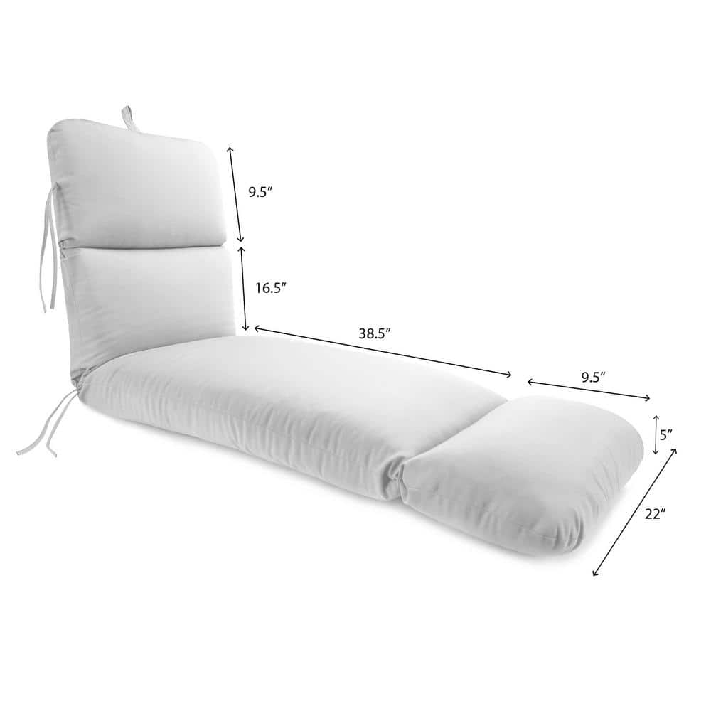 Spectrum Peacock Teal Outdoor Chaise Lounge Cushion with Ties