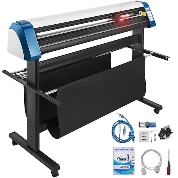 VEVOR Vinyl Cutter Machine 53 in. LED Digital Panel Semi-Automatic DIY Vinyl Printer Cutter Machine with Stable Floor Stand