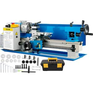 Metal Lathe 7 in. x 14 in. Mini Metal Lathe 0-2500 RPM Variable Speed Mini Lathe 4 in. 3-jaw Chuck Bench Metal Lathe