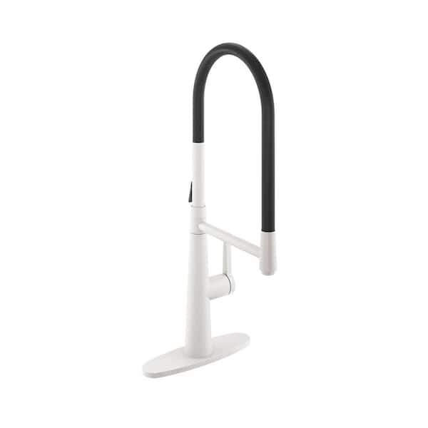 cadeninc Single-Handle Standard Kitchen Faucet in Matte White