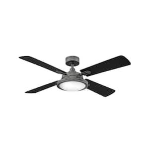 Collier 54 in. Integrated LED Indoor Pewter Ceiling Fan with Wall Switch