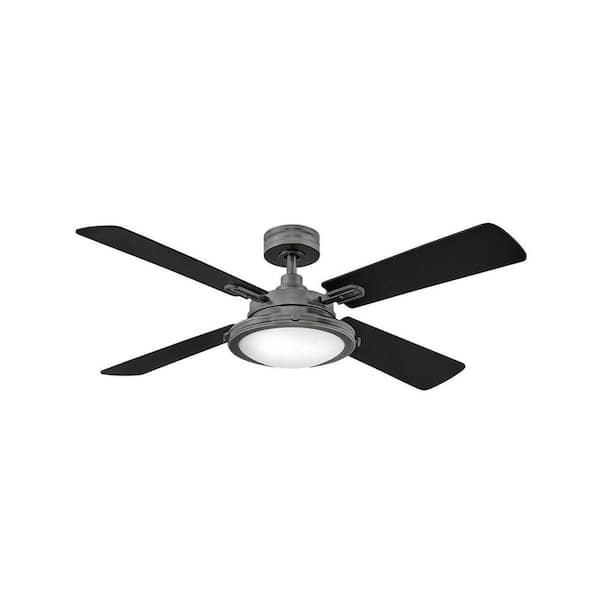 HINKLEY Collier 54 in. Integrated LED Indoor Pewter Ceiling Fan with Wall Switch