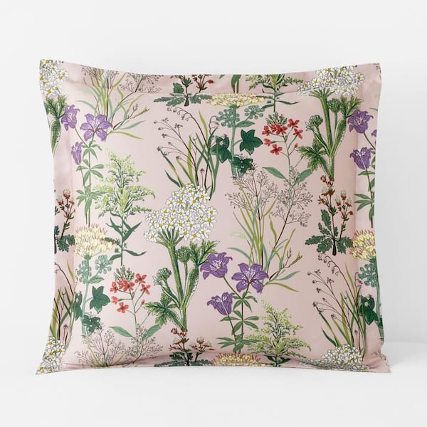 The Company Store Company Cotton Timeless Garden Blush Euro Sateen Sham