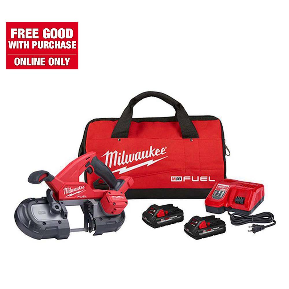 Milwaukee M18 FUEL 18V Lithium-Ion Brushless Cordless Compact Bandsaw Kit with Two 3.0 Ah High Output Batteries 2829-22 Sansujyuku sansujyuku.com