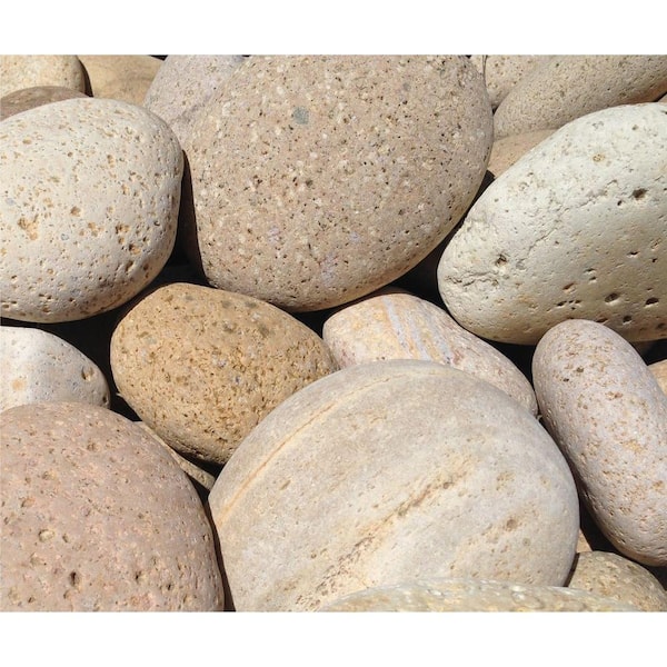 Butler Arts 8 in. to 10 in. Buff Melon Mexican Beach Pebble (2200 lbs. Contractor Super Sack)