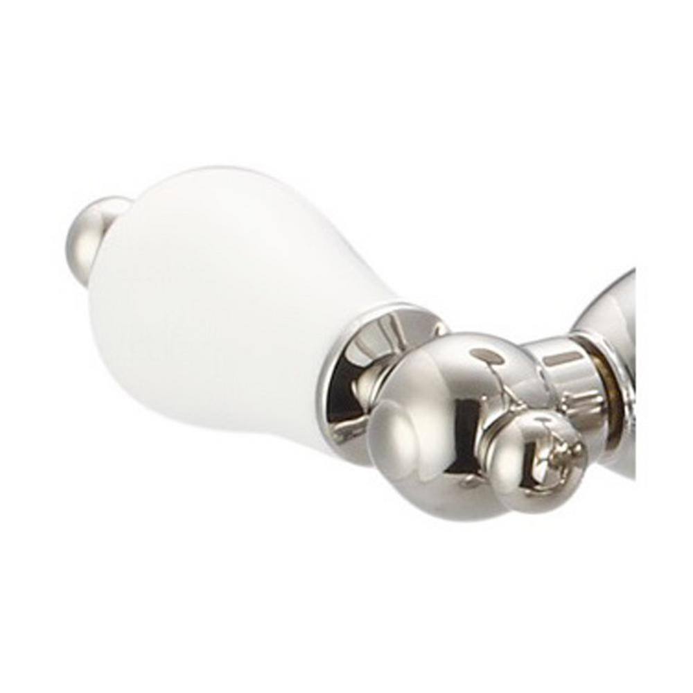 Nickel Traditional Porcelain Lever Deck Mount Faucet