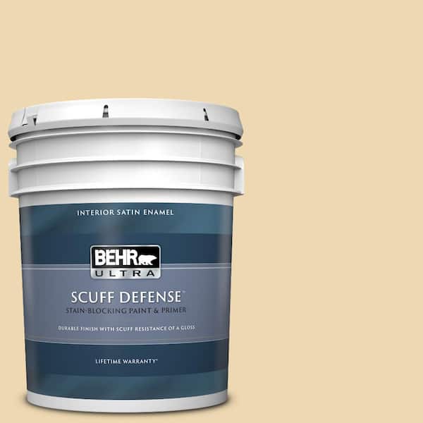 BEHR ULTRA 5 gal. #PPU6-11 Hummus Extra Durable Satin Enamel Interior Paint & Primer