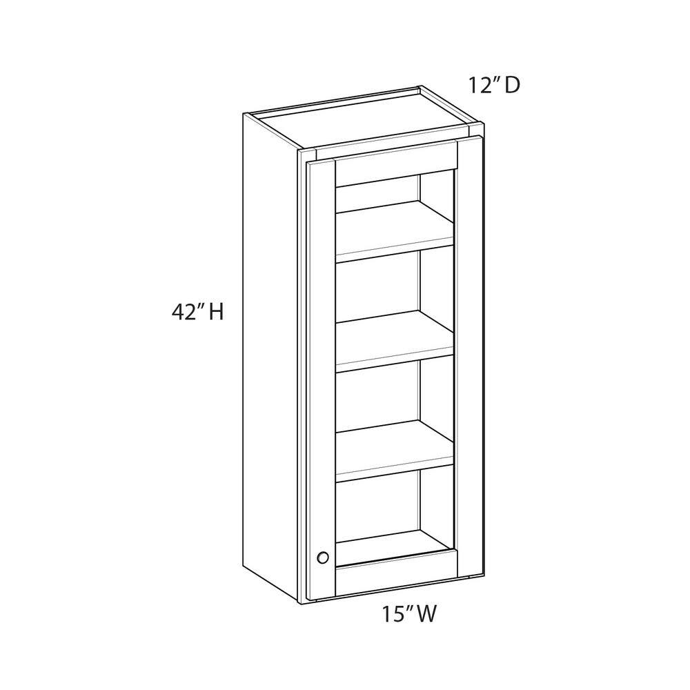 Norfolk Shaker 15 in. W x 42 in. H x 12 in. D in Painted White Plywood Asse