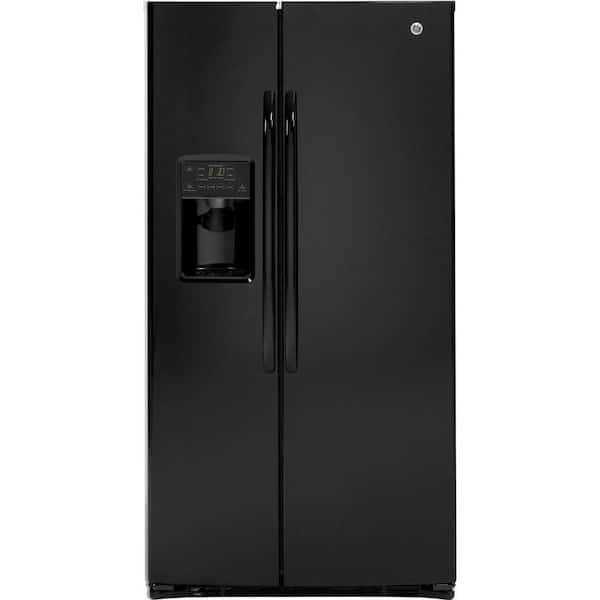 GE 25.9 cu. ft. Side by Side Refrigerator in Black
