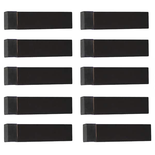 INOX DSIX 2-7/8 in. L, 3/4 in. Dia Oil Rubbed Bronze Stainless Steel Square Wall Mount Door Stop (10-Pack)