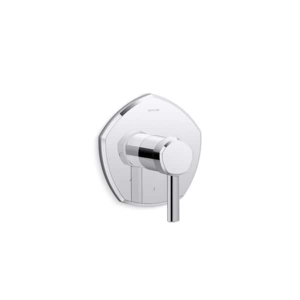 KOHLER Occasion Lever 1-Handle Tub and Shower Faucet Trim in Polished Chrome with Thermostatic Control