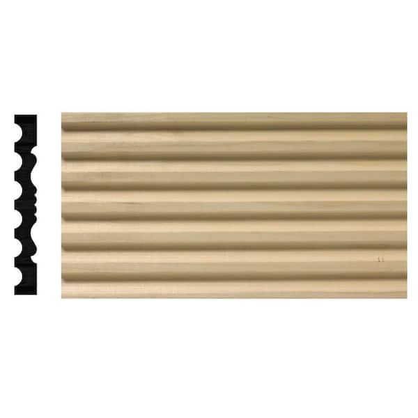 Ornamental Mouldings 3/4 in. x 6 in. x 84 in. White Hardwood Fluted/Victorian Casing Moulding