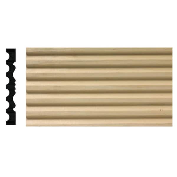 3/4 in. x 6 in. x 84 in. White Hardwood Fluted/Victorian Casing Moulding