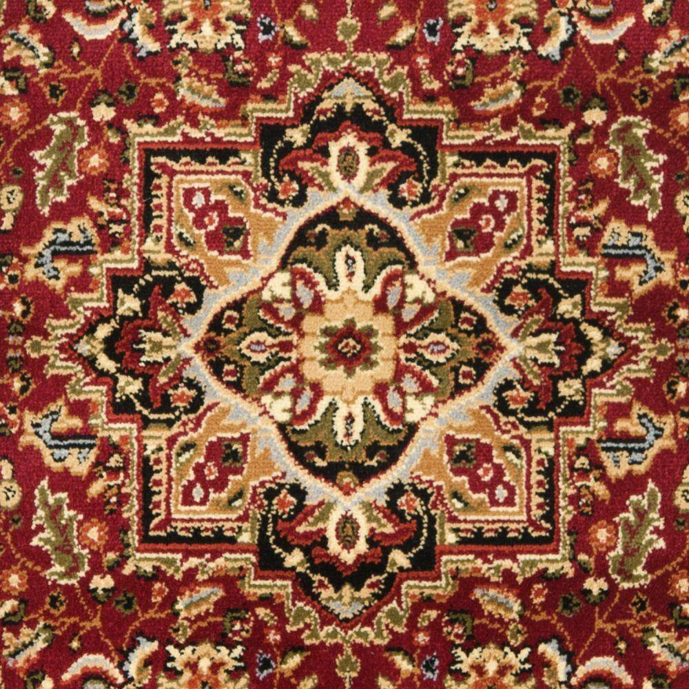 Lyndhurst Red and Black Floral Synthetic Area Rug 3'3" x 5'3"