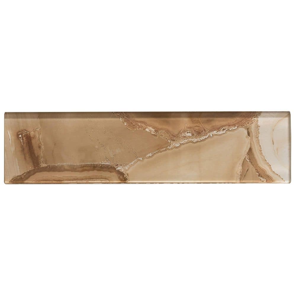 Myst 3" x 12" Glossy Glass Marble Look Subway Tile