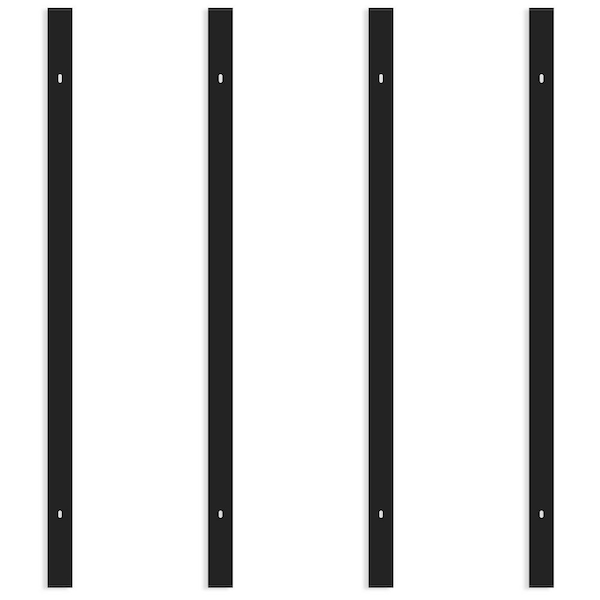 4FT H Track Lighting Rail, Single Circuit 120V H-Type Track System, Compatible with Standard H Track Heads Black 4 Pack