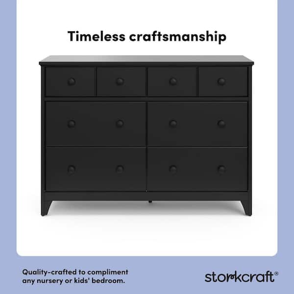 Storkcraft Moss Black 6-Drawer Dresser (W: 47.99 in. x D:17.05 in