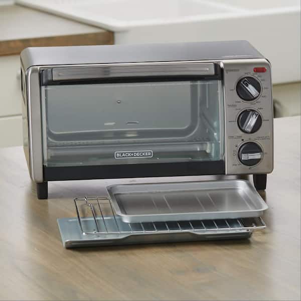BLACK+DECKER 1150 W 4-Slice Stainless Steel Convection Toaster