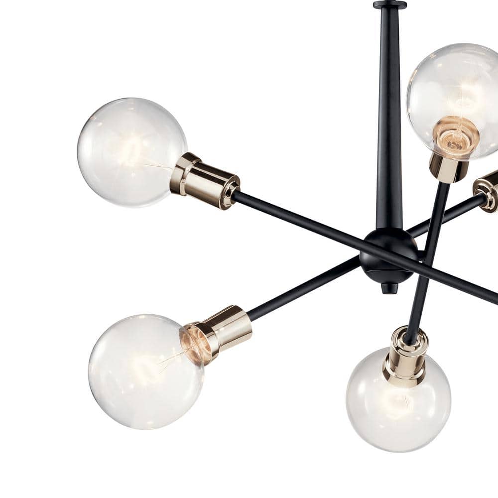 Black Sputnik 20" Modern Ceiling Chandelier