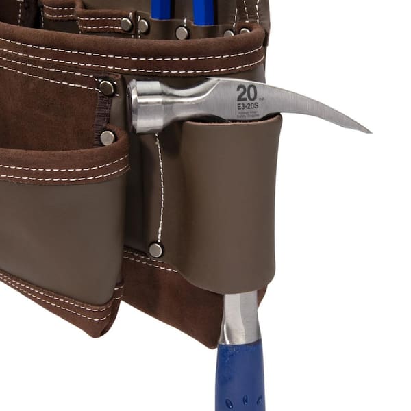 Estwing 14 Pocket Leather Framer's Tool Belt Pouch Apron Set 94746