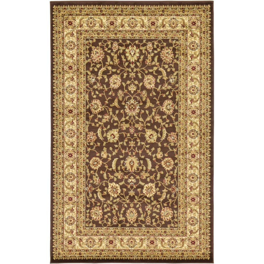 Unique Loom Voyage St. Louis Brown 5' 0 x 8' 0 Area Rug 3123699