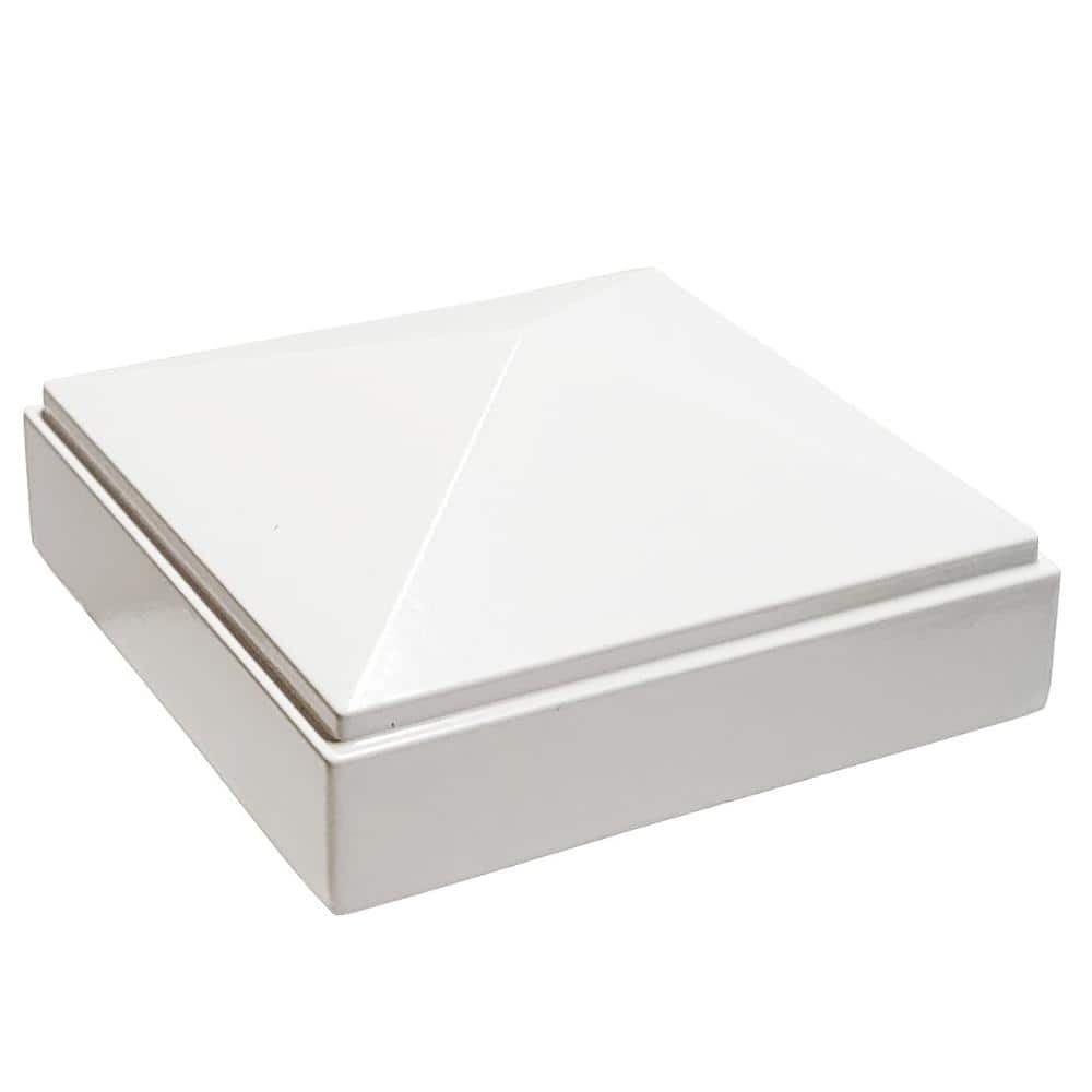 "3"" x 3"" Aluminum Pyramid Post Cap for Metal Posts – Pressure Fit – Powder-Coated White (1 Pack)" price history on PriceWatchPro