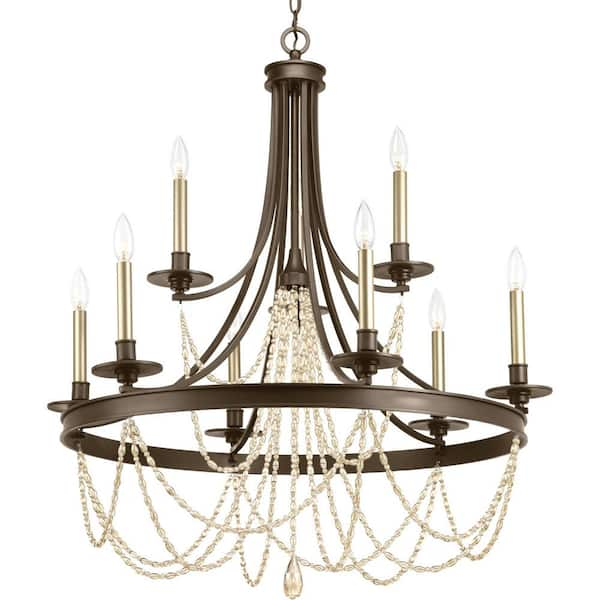 Progress Lighting Allaire Collection 9-light Antique Bronze Chandelier