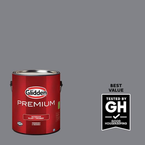 Glidden Premium 1 gal. PPG1013-5 Victorian Pewter Semi-Gloss Interior Paint