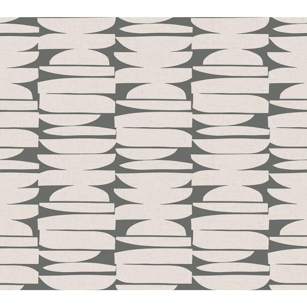 York Wallcoverings 324 in. x 27 in. Black Lovely Libra Wallpaper Roll