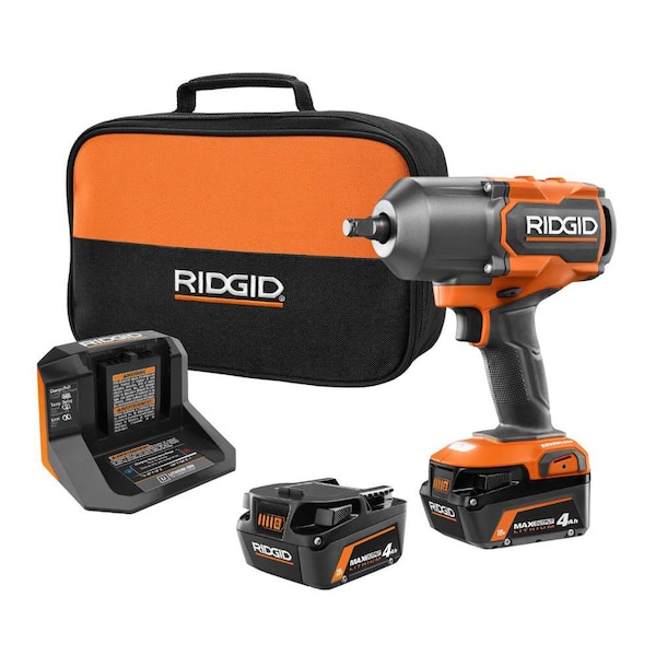 18V Brushless Cordless 4-Mode 1/2 in. High-Torque Impact Wrench Kit with (2) 4.0 Ah Lithium-Ion Batteries and Charger