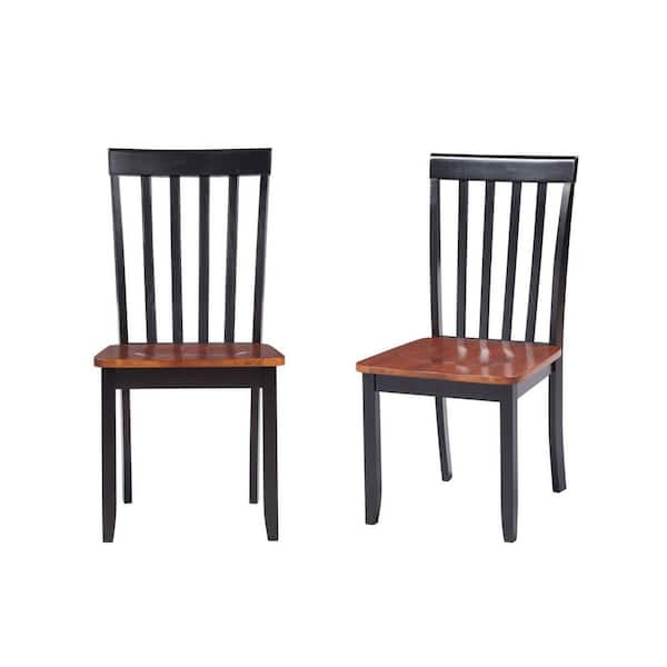 Boraam Bloomington Black and Cherry Wood Dining Chair (Set of 2)