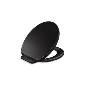 Impro Readylatch Quiet-Close Round- Front Toilet Seat in Black Black