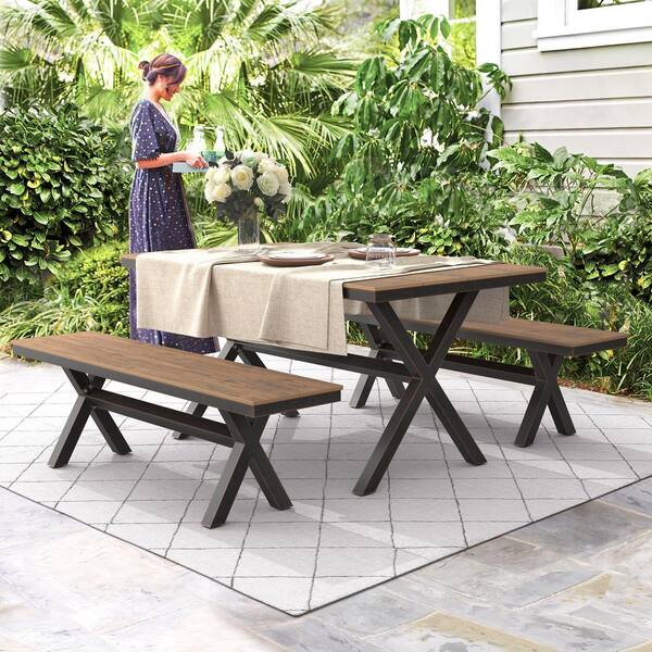 Three piece best sale outdoor dining set