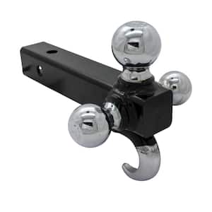 Tri-Ball Trailer Hitch with Tow Hook