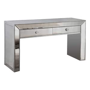 Winney 56 in. Silver Rectangle Wood Console Table