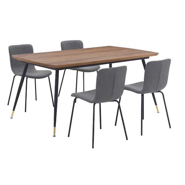 Armen Living Messina and Gillian 5-Piece Rectangular Dining Set