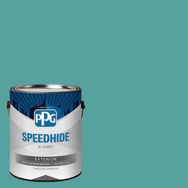 1 gal. PPG1147-5 Teal Bayou Satin Exterior Paint