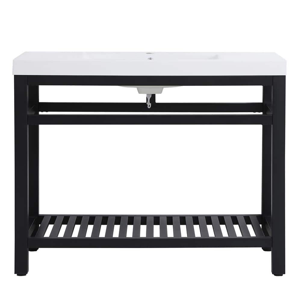 Timeless Home 42 in. W x 22 in. D x 34 in. H Single Bathroom Vanity in Blac